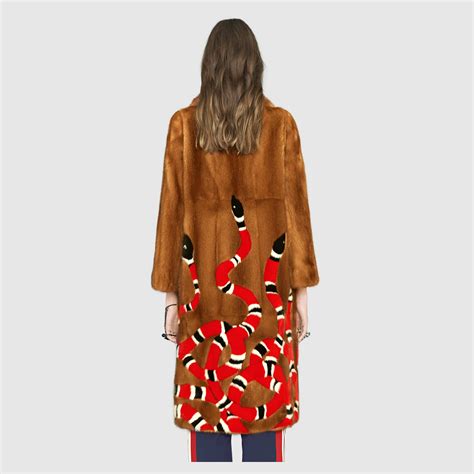 gucci mink coat snake|Gucci snake designs.